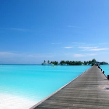 Platform, sea, Islet