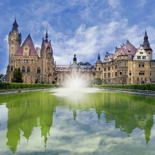 fountain, scrotum, Poland, Castle