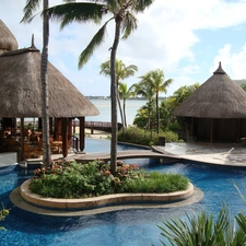 Mauritius, Hotel hall, Pool