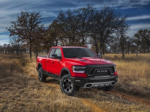 Pickup, Red, Dodge Ram 1500 Rebel