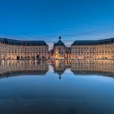 reflection, palace, water