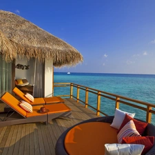 Ocean, terrace, relaxation, house