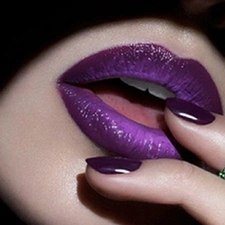 lips, hand, Ring, lipstick