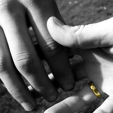 rings, hands, Golden