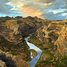 canyon, River