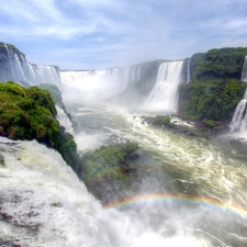 Great Rainbows, waterfall, River