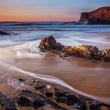 rocks, sea, cliff