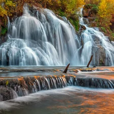 rocks, waterfall, Navajo