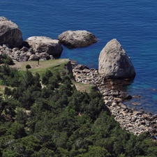 rocks, Coast, sea