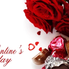 roses, pralines, Valentine