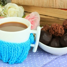 Cookies, cup, rouge, Books, bouquet, coffee