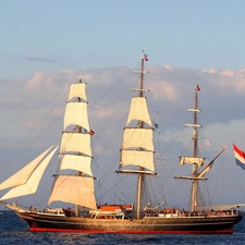 sailing vessel, sea