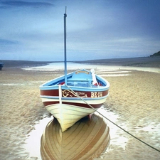 Sand, Boat, hawser