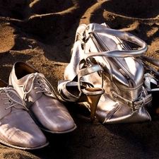 Sand, shoes, Purse
