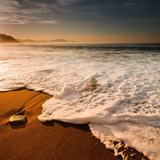 sea, Foam, Sand, Waves