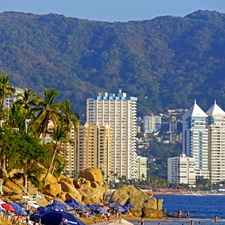 Sea, Acapulco, by, The banks, Hotels