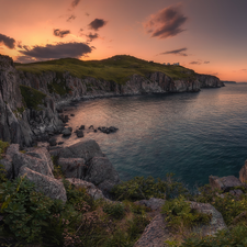 cliff, Gulf, rocks, sea