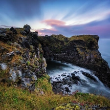 rocks, sea