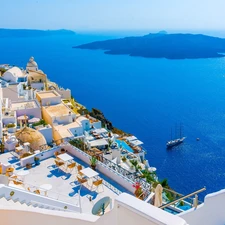 Aegean Sea, santorini, Greece, Houses