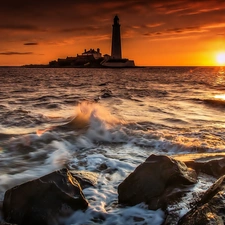 Great Sunsets, Lighthouses, sea