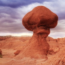 Shape, mushroom, Rocks, ##, canyon