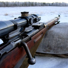 gun, position, shooting, telescope