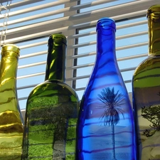 Shutters, glass, Bottles