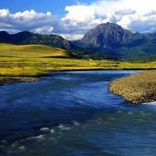 Sky, River, Mountains