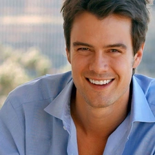 Josh Duhamel, shirt, Smile, Blue