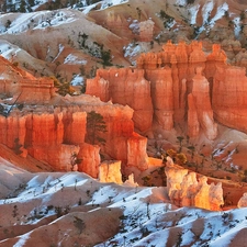 canyon, snow