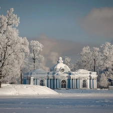 Park, winter, palace, summer, Tsarskoye Selo