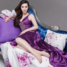 Fan Bingbing, panels, Sofa, dress