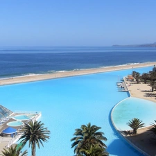 Ocean, Palms, spa, sea