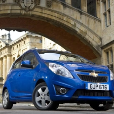 blue, Chevrolet Spark