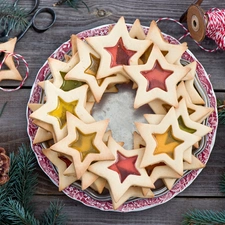 Stars, plate, Cookies