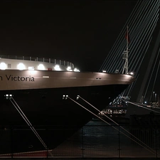 moorings, bridge, stay, Queen Victoria