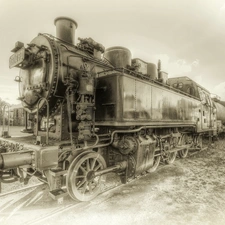 steam, Old, locomotive