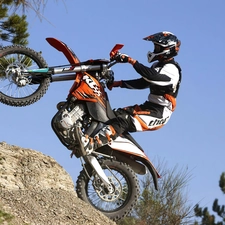 driveway, KTM 450 EXC, Steep