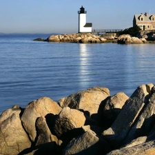 Stones, Lighthouses, sea