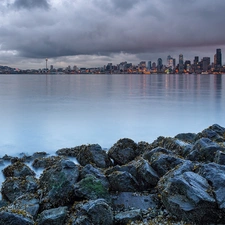 Stones, Seatle, sea