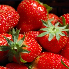 Mature, strawberries