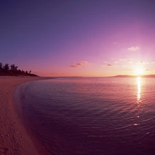 Beaches, west, sun, lake