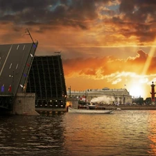 Saint, west, sun, St. Petersburg