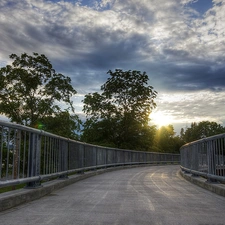 Way, east, sun, bridge