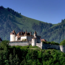 Switzerland, Castle, Gruyeres