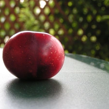 Red, blade, table, Apple
