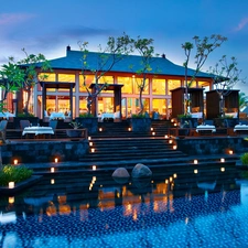 Restaurant, Pool, Tables, luxury