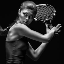 Black and white, Women, Tennis