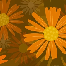 texture, Orange, Flowers