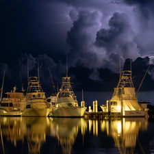 thunderbolt, Night, Yachts